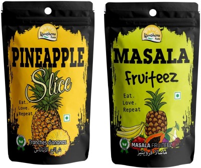 Kamdhenu Foods Dried Fruit Pineapple Slice and Masala Fruiteez Chunks Healthy Snacks Combo Pack (Pack of 2) Pineapple(2 x 100 g)