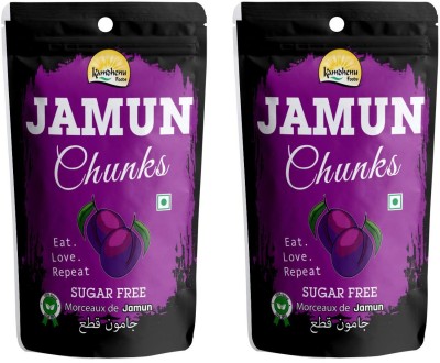 Kamdhenu Foods Dried Fruit Jamun Chunks Healthy Snacks, Sugar Free - Pack of 2, 100g Each Assorted Fruit(2 x 100 g)