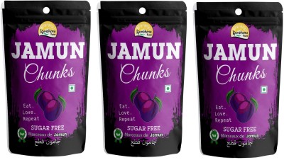 Kamdhenu Foods Dried Fruit Jamun Chunks Healthy Snacks, Sugar Free - Pack of 3, 100g Each Assorted Fruit(3 x 100 g)