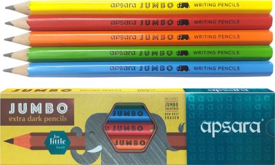 APSARA Jumbo Extra Dark Pencils Pencil(Multicolor)