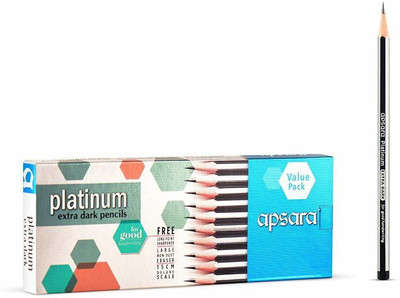 APSARA Platinum Extra Dark Pencil(Black, Silver)