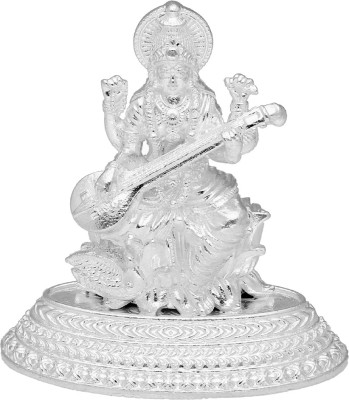 Sri Jagdamba Pearls Goddess Laxmi Silver Idol Decorative Showpiece  -  5 cm(Brass, Silver)