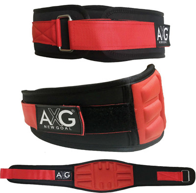 AXG NEW GOAL Power Guide Weight Lifting Mould Gym Belt (7 Inch Wide) Abdominal Belt(Multicolor)