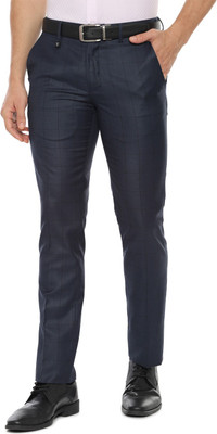 van-heusen-slim-fit-men-dark-blue-trousers