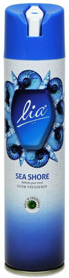 Lia Sea shore Car Freshener Spray Sea shore, Cylindrical Aerosol Room Freshener Spray (160 GMS)(160 g)
