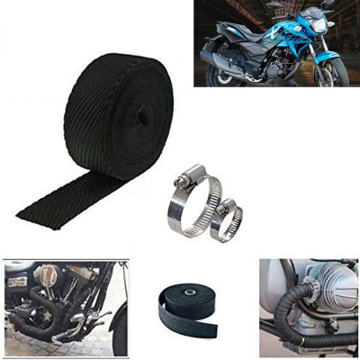 Ramanta 3 Meter Black Bike Silencer Wrap Bike Exhaust Heat Shield