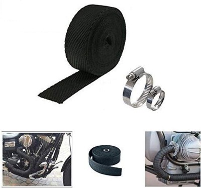 Ramanta 3 Meter Black Bike Silencer Wrap for Universal For Bike Bike Exhaust Heat Shield