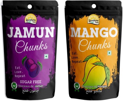 Kamdhenu Foods Dried Fruit Jamun Chunks and Mango Chunks Healthy Snacks Combo Pack (Pack of 2) Assorted Fruit(2 x 100 g)