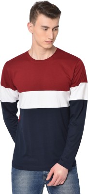 GLITO Colorblock Men Round Neck Multicolor T-Shirt