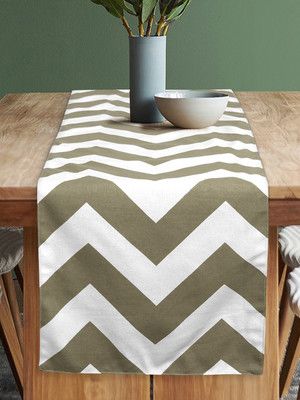 Dekor World Grey 180 cm Table Runner(Cotton)