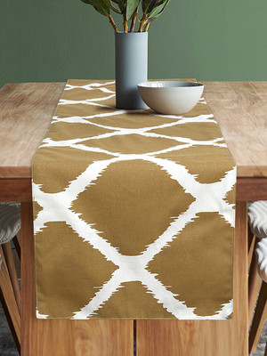Dekor World Beige 120 cm Table Runner(Cotton)