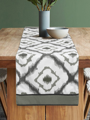 Dekor World Grey 33 cm Table Runner(Cotton)