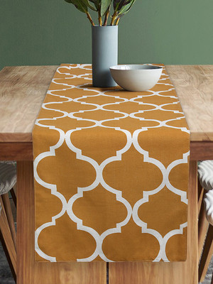 Dekor World Yellow 180 cm Table Runner(Cotton)