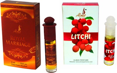 Almas ROYAL MARRIAGE and LITCHI Edition fascinating fragrance Floral Attar(Floral)