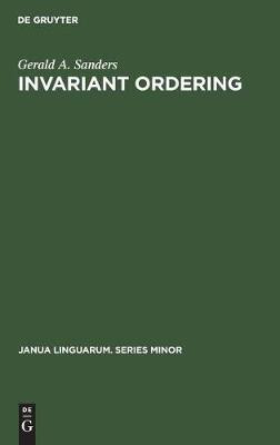 Invariant Ordering(English, Hardcover, Sanders Gerald A.)