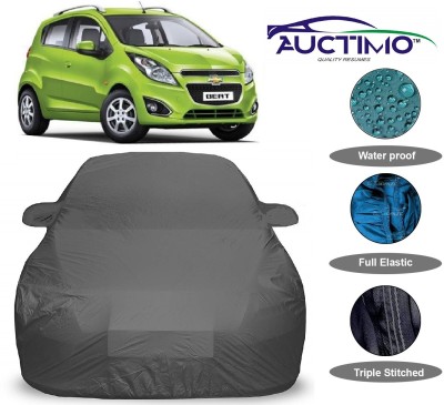 AUCTIMO Car Cover For Chevrolet Beat (With Mirror Pockets)(Grey)