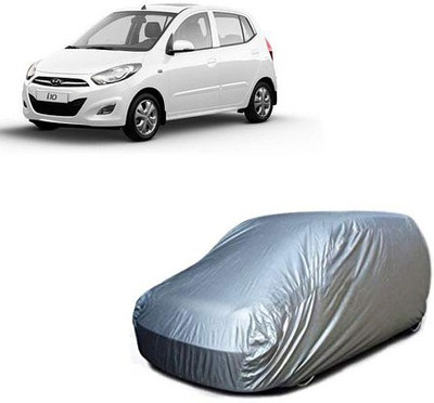 HANA Car Cover For Hyundai i10 (Without Mirror Pockets)(Silver)