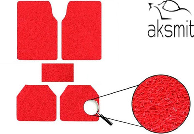 aksmit Rubber Standard Mat For  Universal For Car(Red)