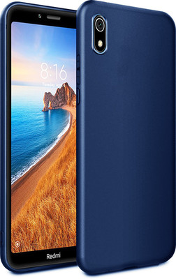 Febelo Back Cover for Mi Redmi 7A(Matte Blue, Grip Case)