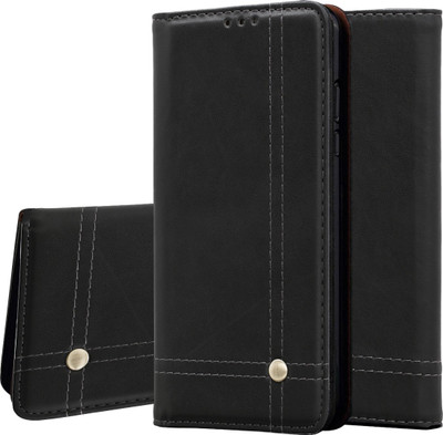 Pirum Book Cover for OnePlus 7T / One Plus 7T / 1+7T(Black, Magnetic Case)