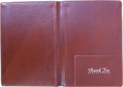 Royal stationary Both side Premium class Rexine (outer Side and inner side) Restaurant/Hotel Guest Check Presenter Bill Holder / Folder(Set Of 6, Brown)
