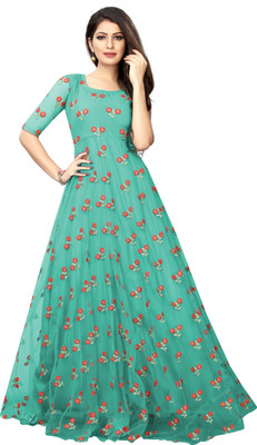 BEELEE TYPS Flared/A-line Gown(Blue)