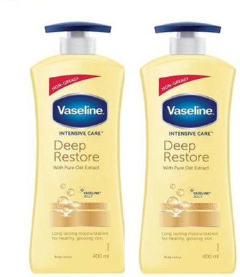 Vaseline New Intensive Care Deep Restore body Lotion 400ml pack of 2(800 ml)