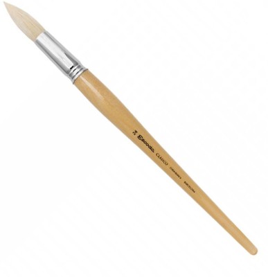 Escoda Clasico White Chungking Hog Bristle Brush - Series 5131(Set of 1, Round Pointed)