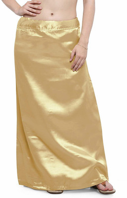 Guddan GD-1102-Golden Satin Blend Petticoat(Free)
