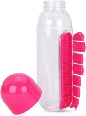 Skylight 7 days Water bottle with built in daily pill organizer Pill Box(Multicolor)