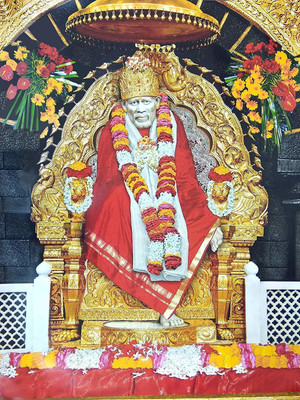 Shirdi Sai Baba Wall Poster/Wall Paper/Wall Sticker Without Frame for Home Decor Paper Print(20 inch X 16 inch)