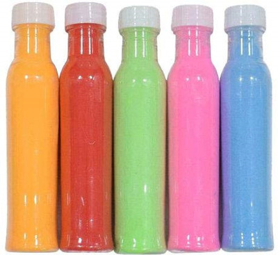 teetos Pack of 5 Rangoli Powder(Multicolor)