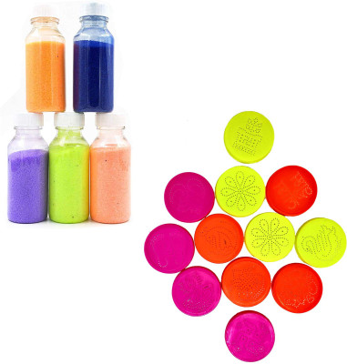 Ascension Pack of 15 Rangoli Powder(Multicolor)