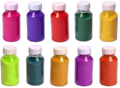teetos Pack of 10 Rangoli Powder(Multicolor)