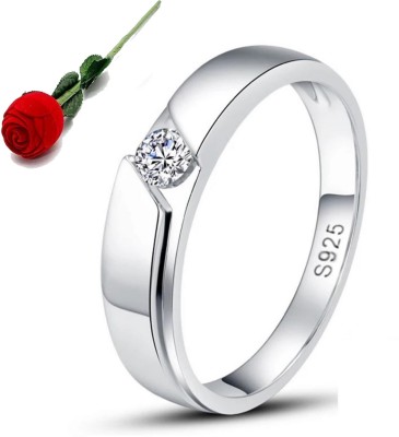 MYKI Exclusive Limited Edition Sterling Silver Boys Stainless Steel Cubic Zirconia Silver Plated Ring