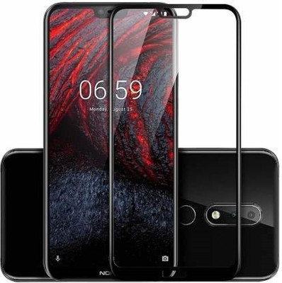 DSCASE Edge To Edge Tempered Glass for Nokia 6.1 Plus(Pack of 1)