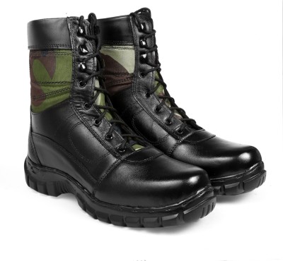 AFORD Leather Boots/ Combat Boots/Unique Boots Shoes Boots For Men(Black)