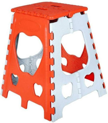 GUJJUKING gujju stool red Outdoor & Cafeteria Stool(Red, White, Pre-assembled)