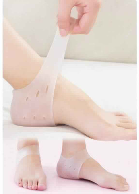 smile4u Heel Swelling Pain Relief Gel Heel Pad Socks for Heel (PACK OF 1) Heel Support
