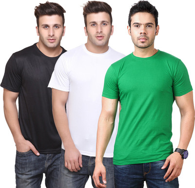 Concepts Solid Men Round Neck Multicolor T-Shirt