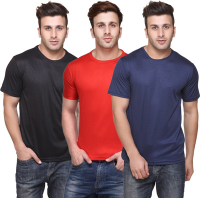 Concepts Solid Men Round Neck Multicolor T-Shirt