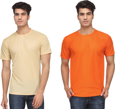 Concepts Solid Men Round Neck Multicolor T-Shirt