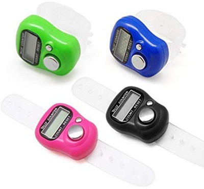 Walberrie Mini Hand Tally Counter Finger Ring Digital Electronic Head Counter Digital Tally Counter(Multicolor Pack of 4)