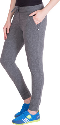 Lesuzaki Solid Women Grey Track Pants