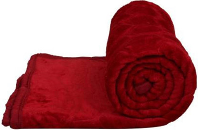 Swikon star Floral Double Mink Blanket for  Heavy Winter(Polyester, Maroon)