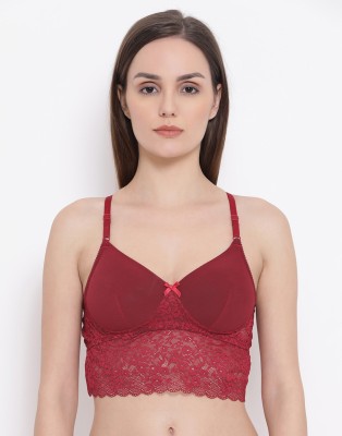 Clovia Women Bralette Lightly Padded Bra(Maroon)