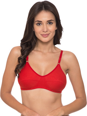 KOMLI by Komli Komli Red Full Coverage Non Padded Bra Women T-Shirt Non Padded Bra(Red)