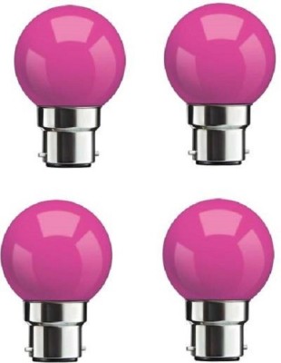 Onas 0.5 W Standard B22 LED Bulb(Pink, Pack of 4)