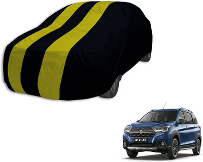 Auto Hub Car Cover For Maruti Suzuki Universal For Car (Without Mirror Pockets)(Black, Yellow, For 2019 Models)