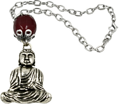 faynci Gautam Buddha Red Glass Beads Hanging Decorative Car Hanging Ornament(Pack of 1)